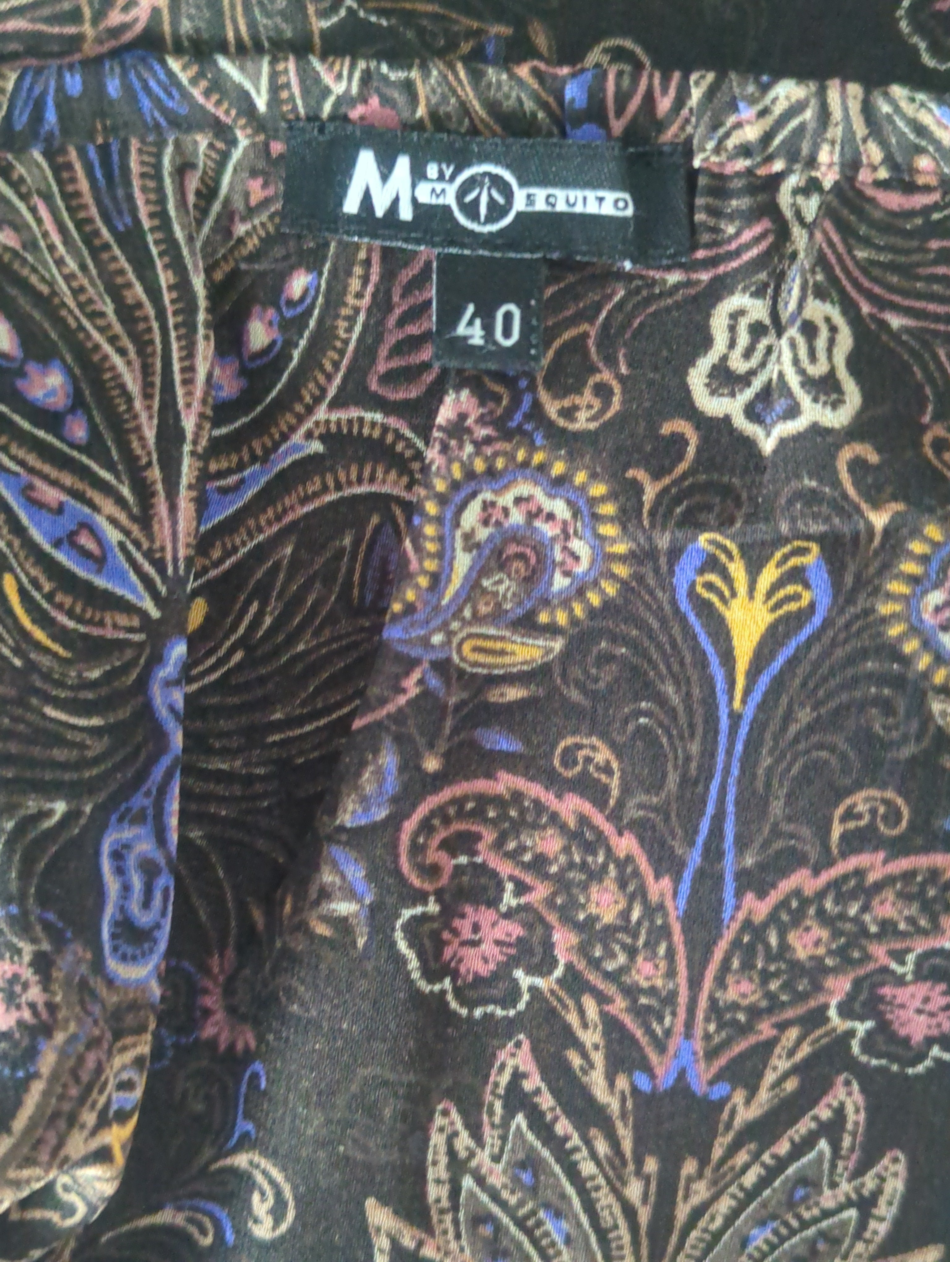Blouse Mosquitos Taille 40 Marron Imprimé Bohème