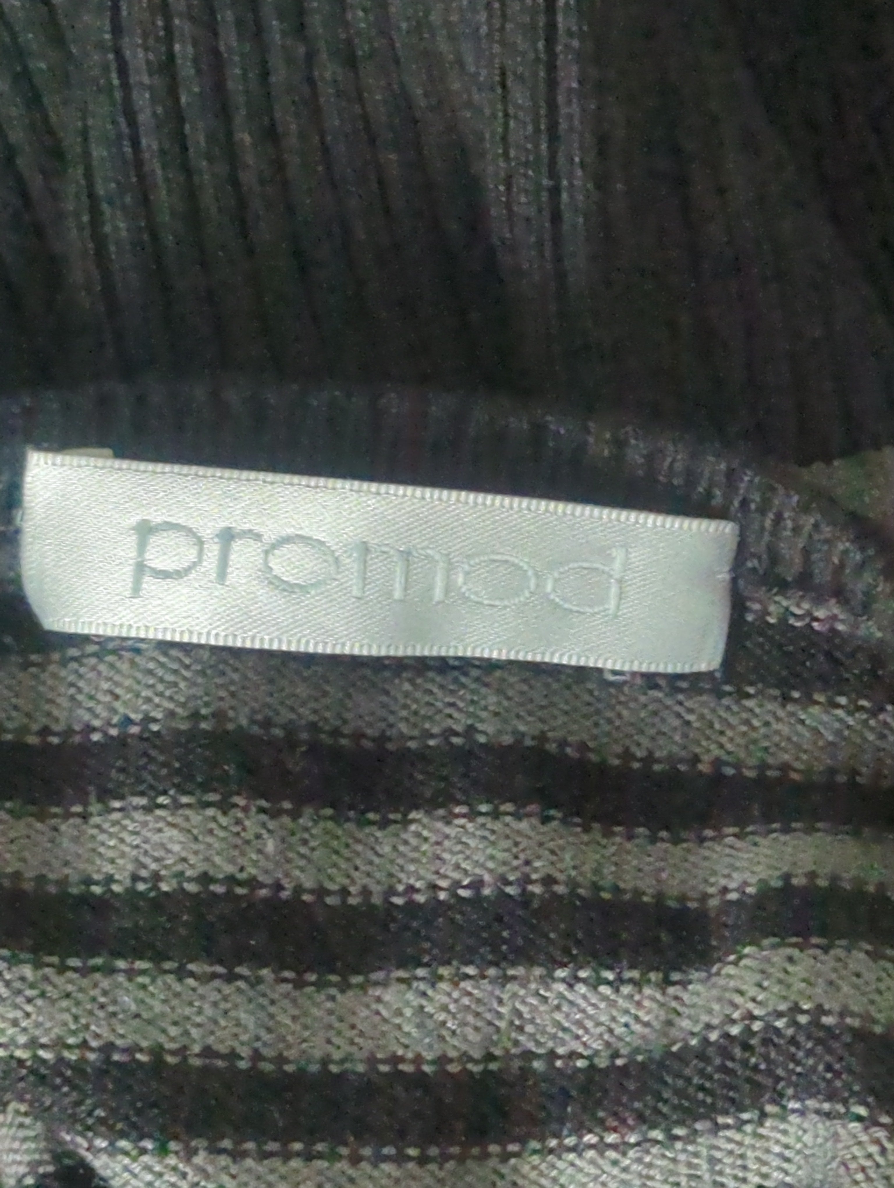 Cardigan Promod Taille Non indiquée Noir Rayé Gris Casual