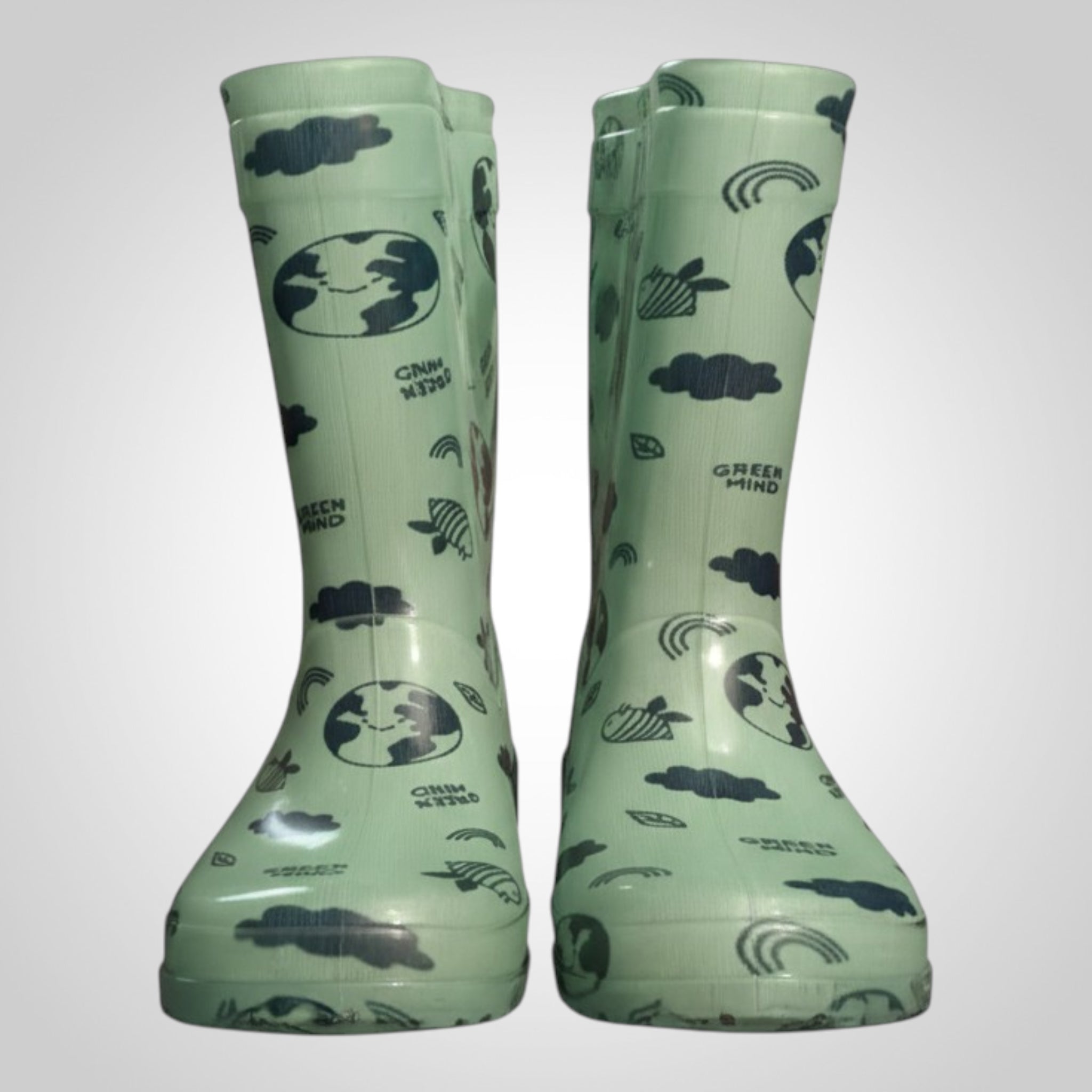 Bottes de pluie garçon Tissaia pointure 23 bleu turquoise bleu marine caoutchouc