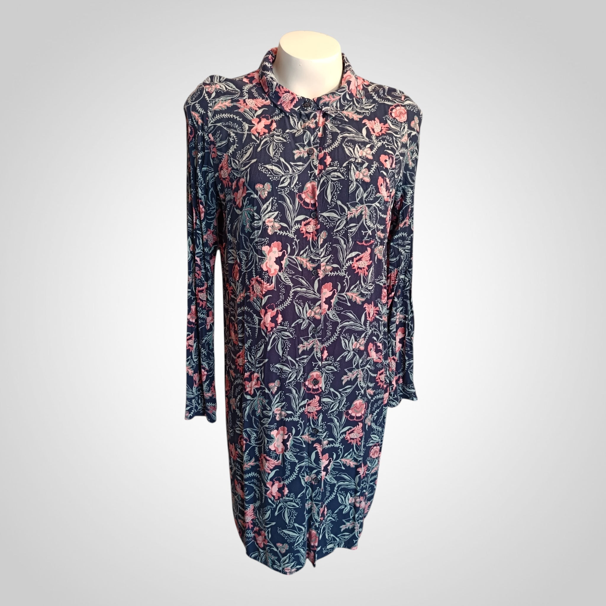 Robe Chemise De Nuit Kiabi L Bleu Marine Motifs