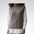 Pull 2-en-1 Tex Taille L Gris Effet Chemise Intégrée