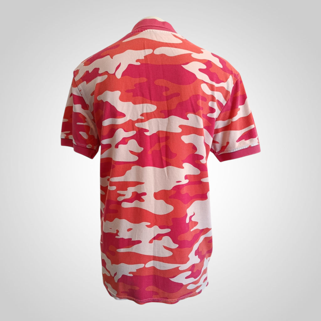 Polo Celio Taille M Orange Camouflage 100% Coton