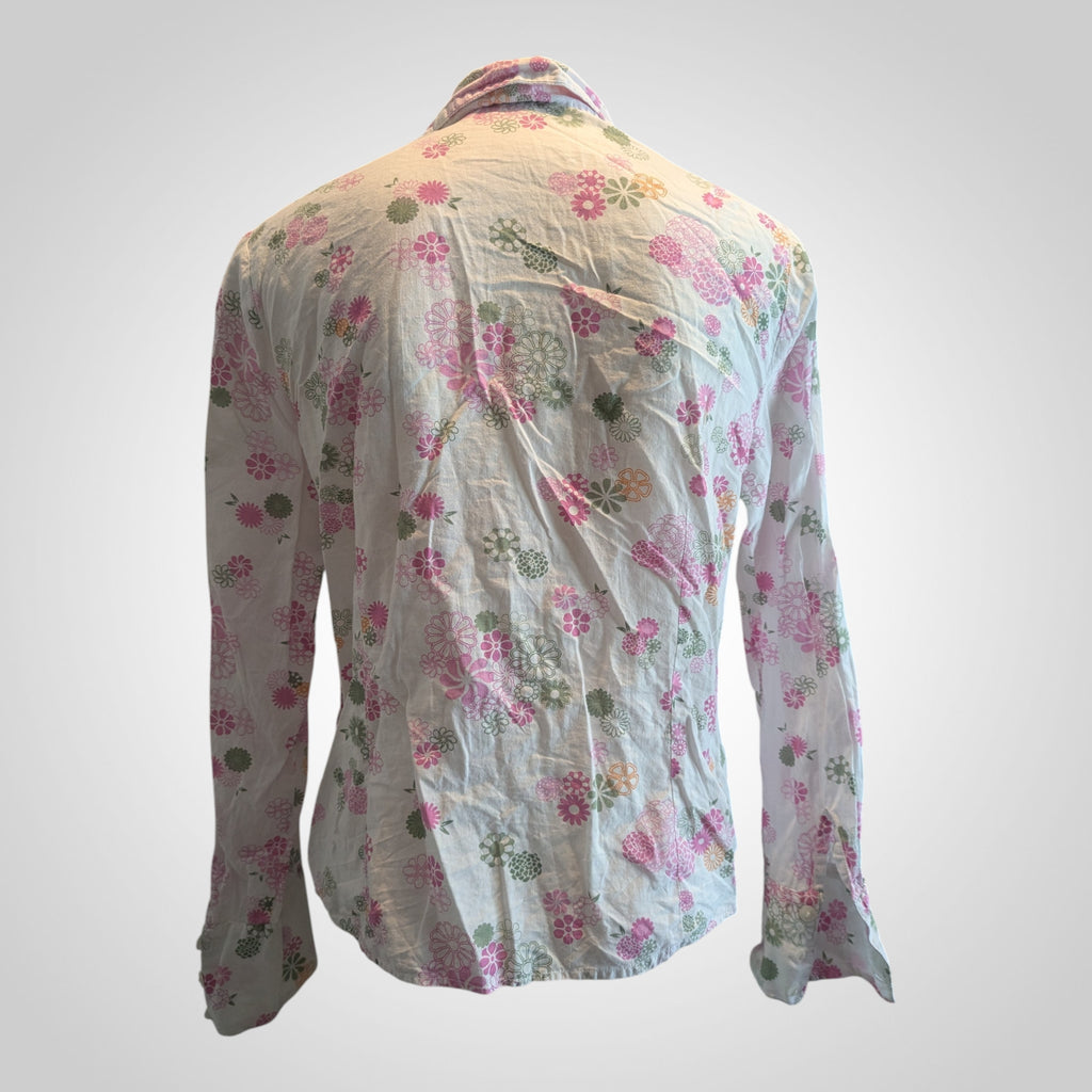 Chemise La Redoute blanche imprimé floral taille 42