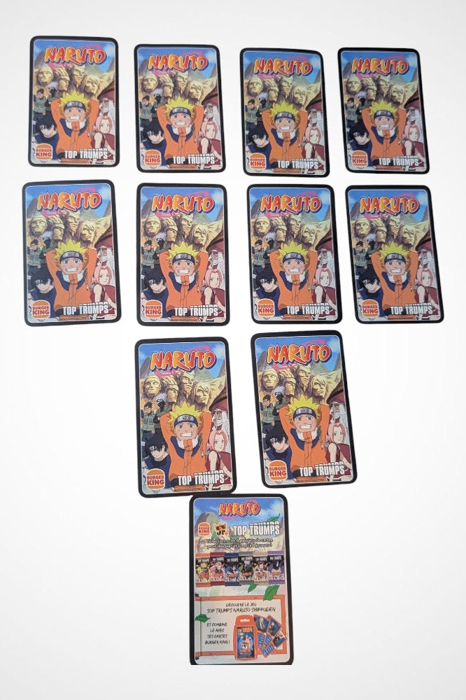 Jeu de cartes Naruto 10 cartes + carte explicative très bon état