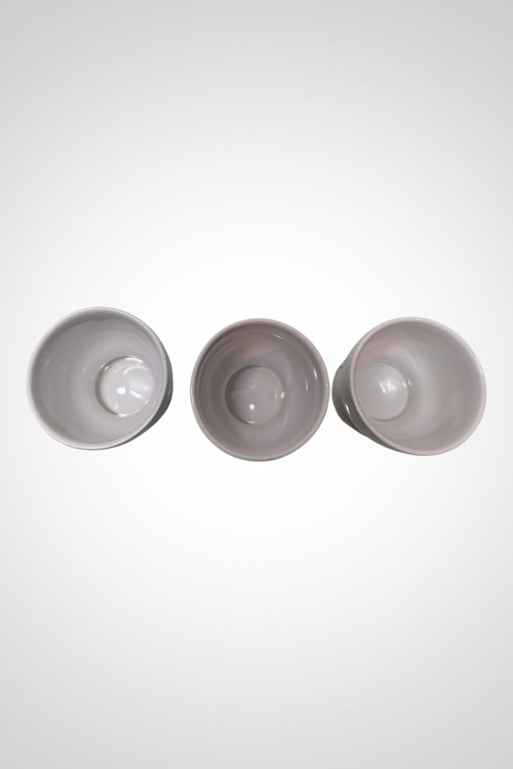 Lot de 3 coquetiers blancs céramique 5,5 cm neufs
