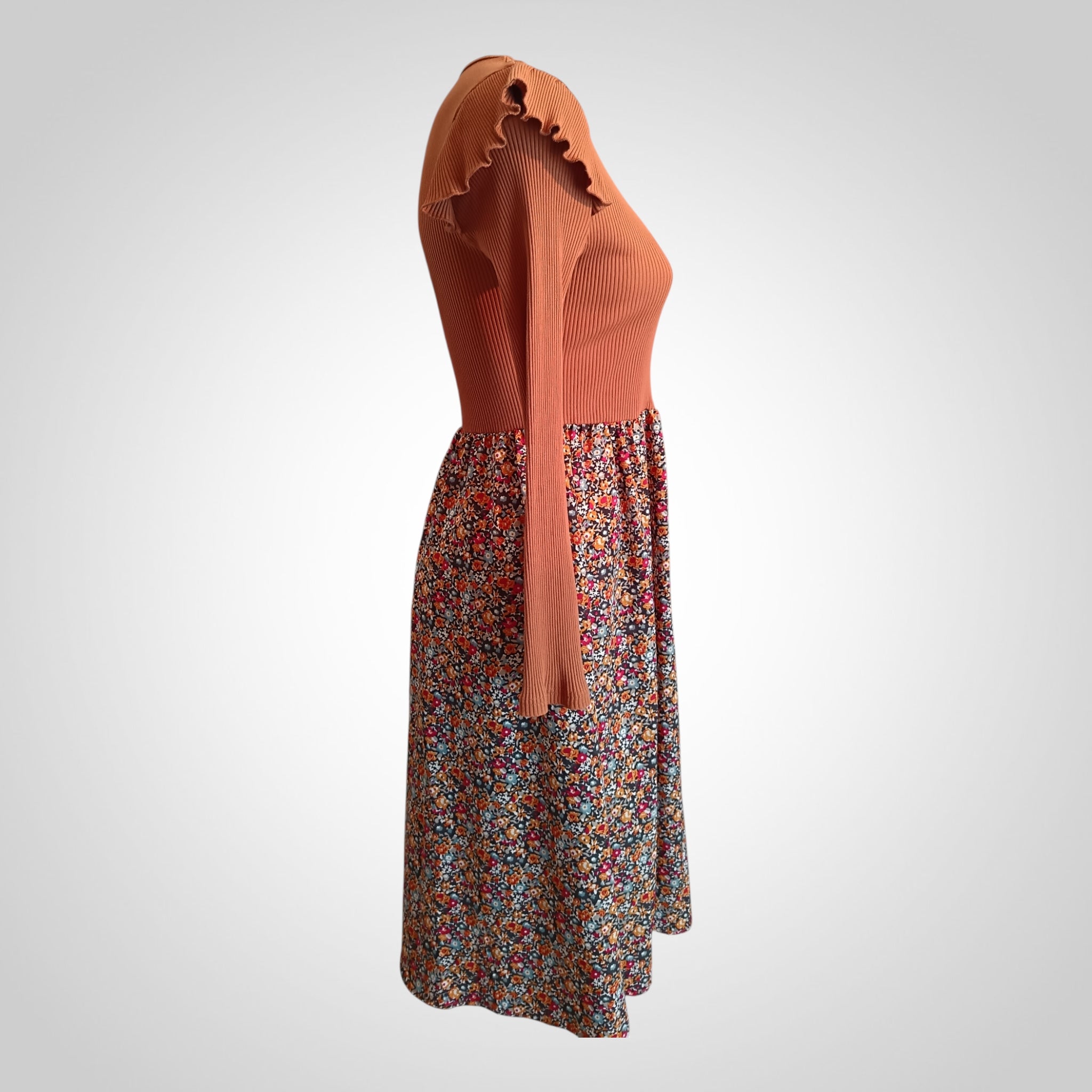 Robe Shein Taille L Marron/Fleurie