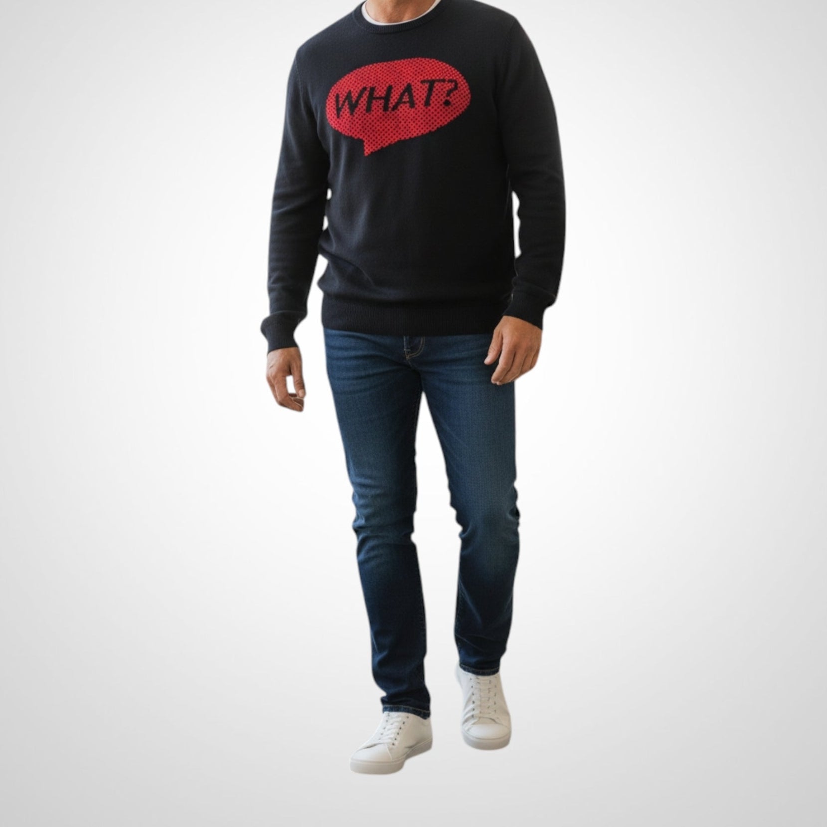 Jules “what?” Taille L Bleu Foncé Rouge Streetwear
