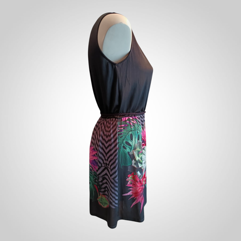 Robe Smash Taille S Noire Florale Portefeuille