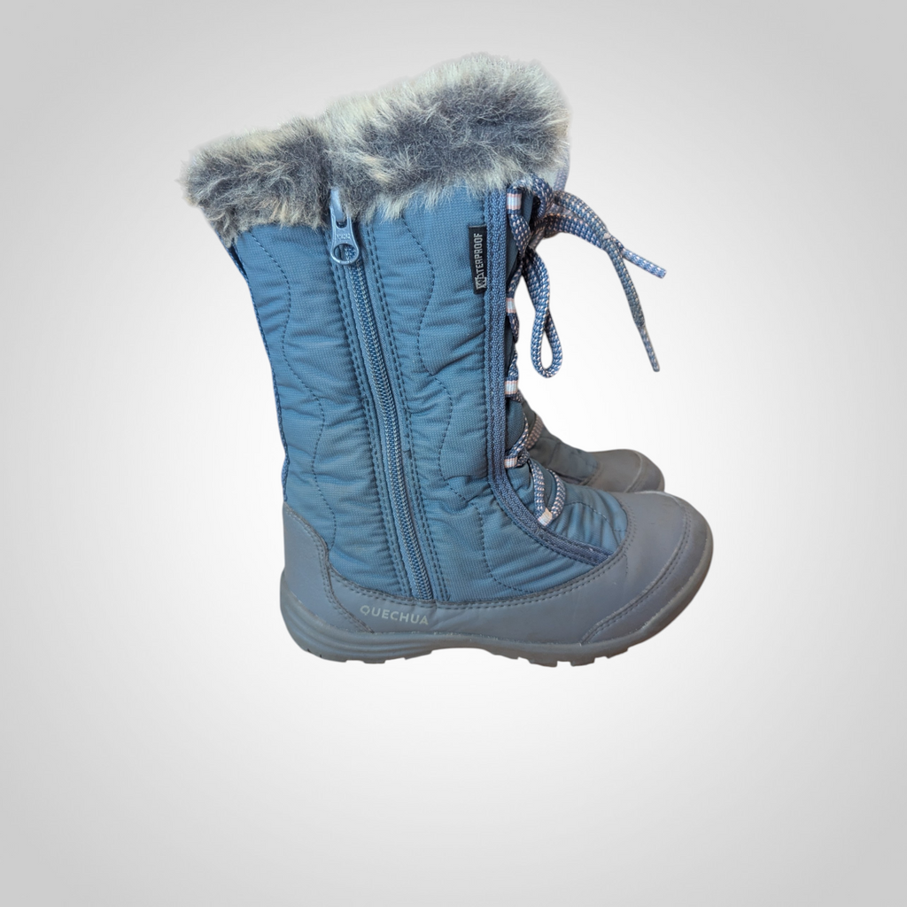 Bottes fourrées après-ski Quechua bleu gris pointure 32