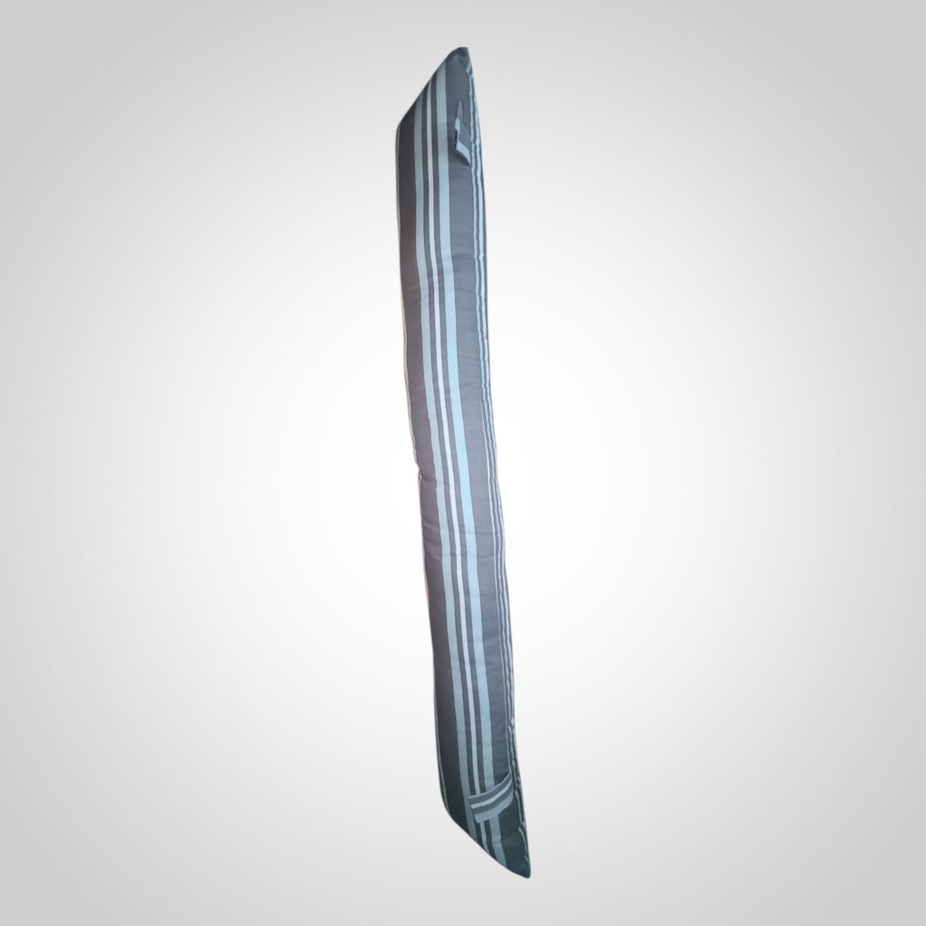Boudin de porte tissu gris rayé anti-froid isolation maison