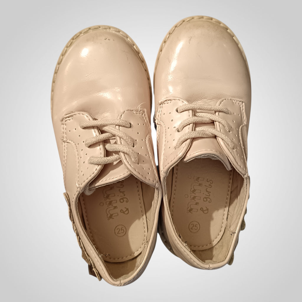Derbies fille Nini et Girls pointure 25 rose lacets cœurs