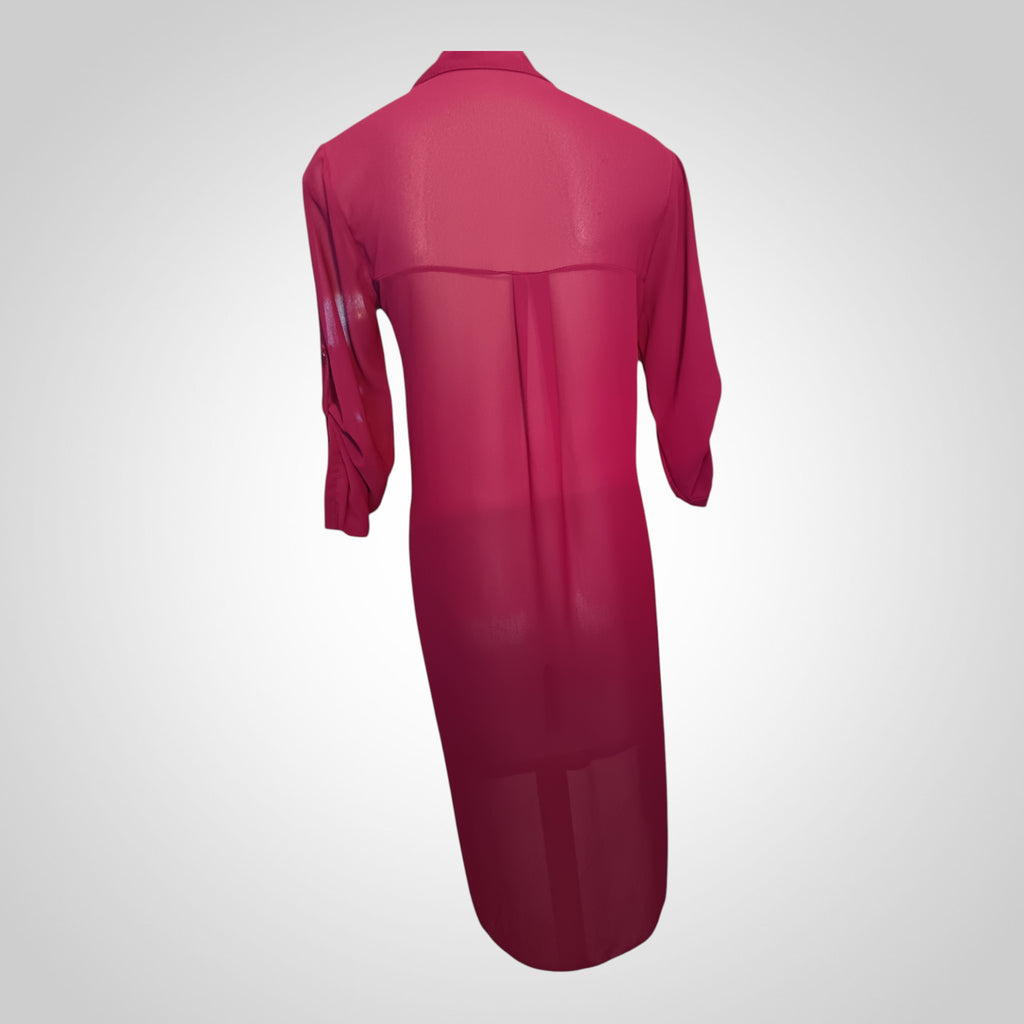 Tunique Chemise Taille Unique Bordeaux Fluide Chic