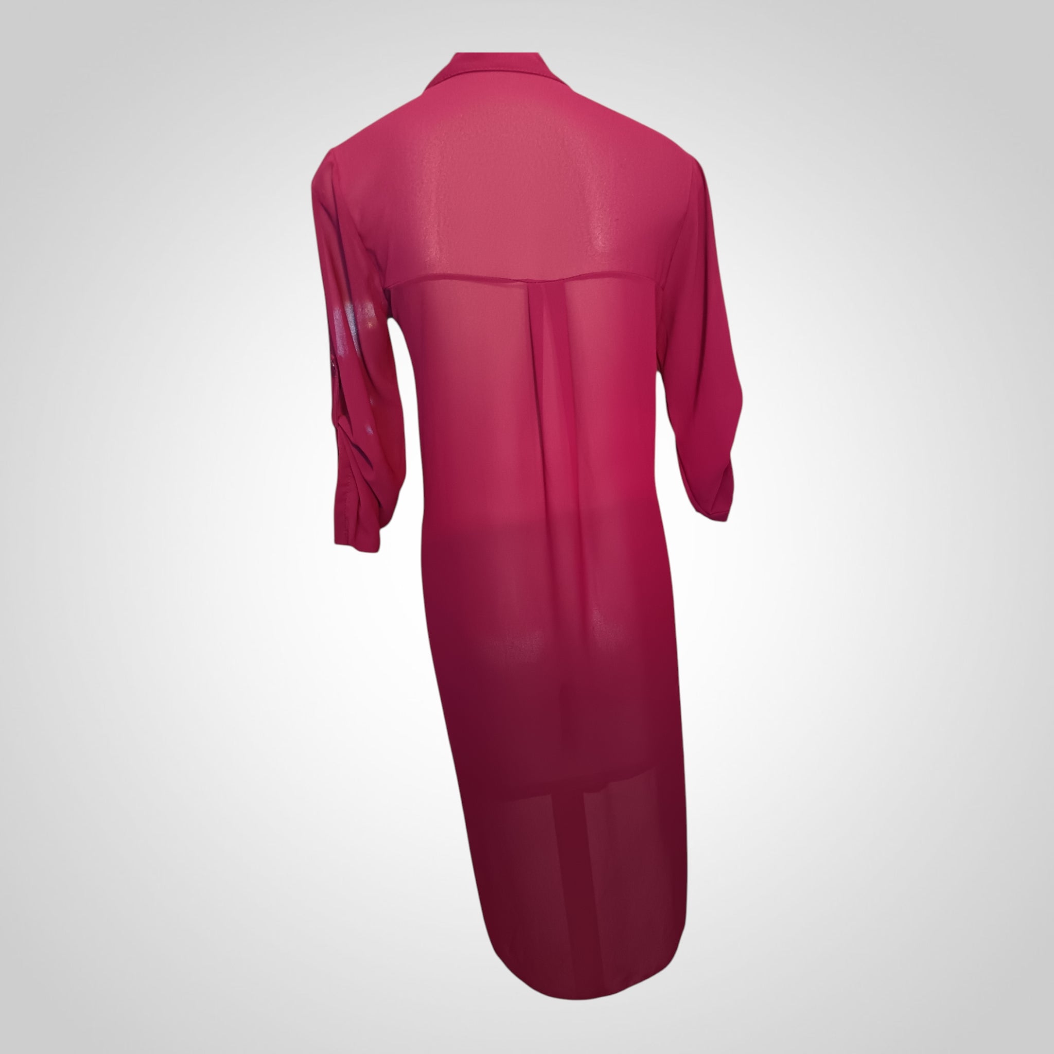 Tunique Chemise Taille Unique Bordeaux Fluide Chic