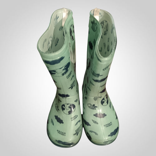 Bottes de pluie garçon Tissaia pointure 23 bleu turquoise bleu marine caoutchouc