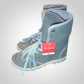 Chaussures montantes Tissaia 40 gris bleu lacets semelles épaisses