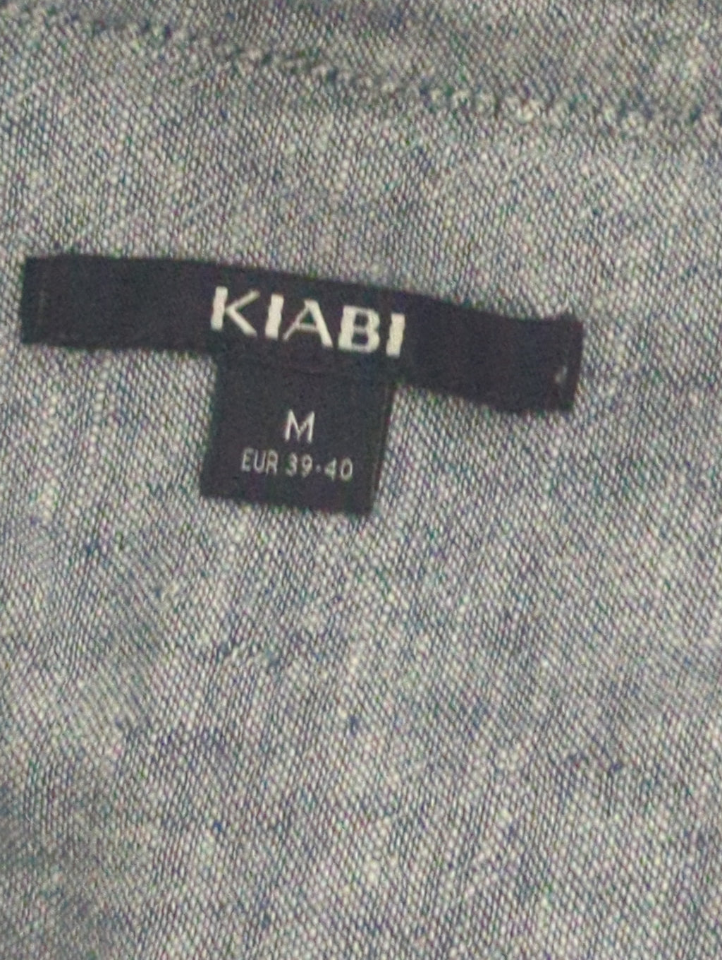 Chemise homme Kiabi manches longues col mao bleu clair taille M