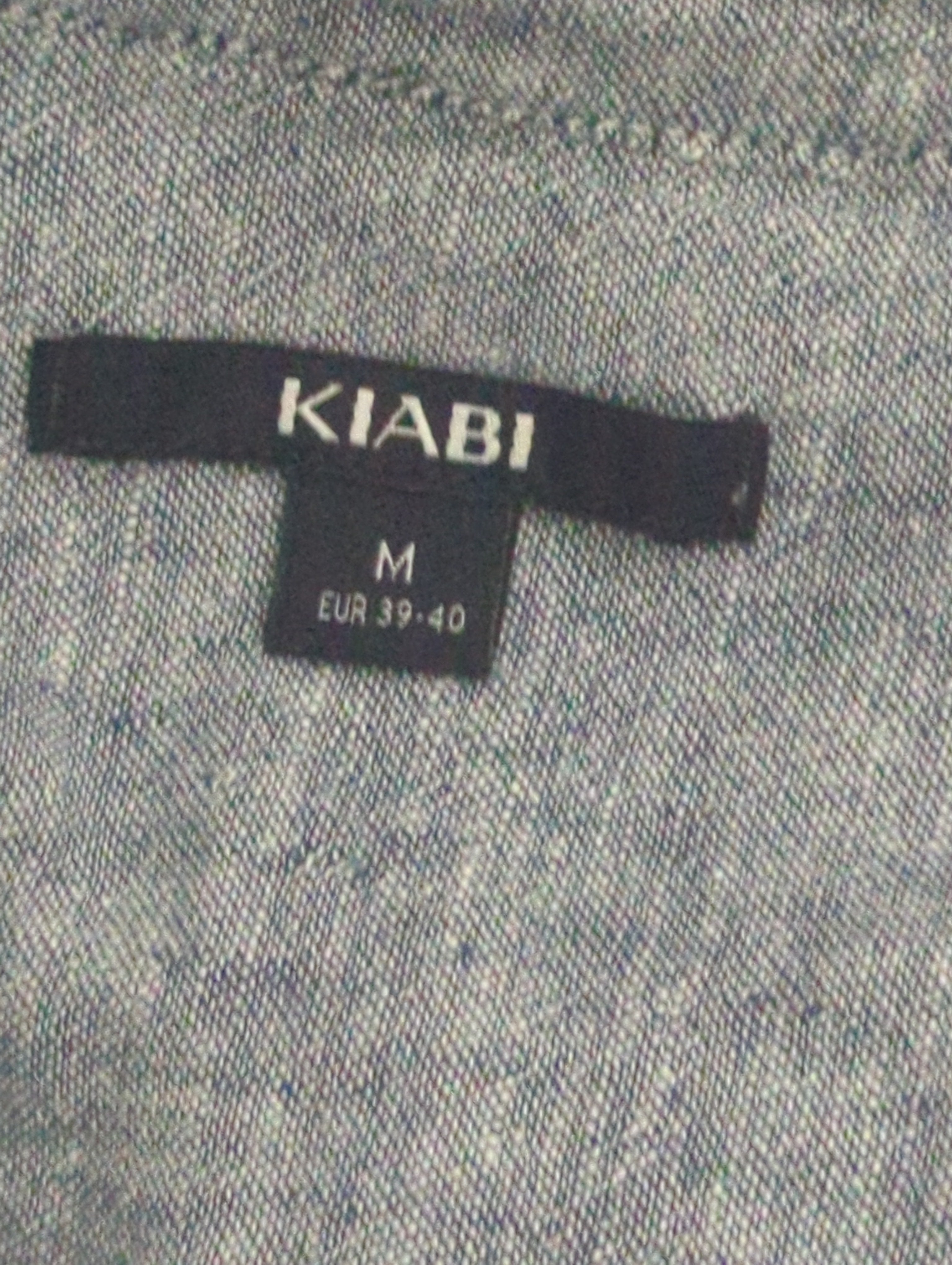 Chemise homme Kiabi manches longues col mao bleu clair taille M