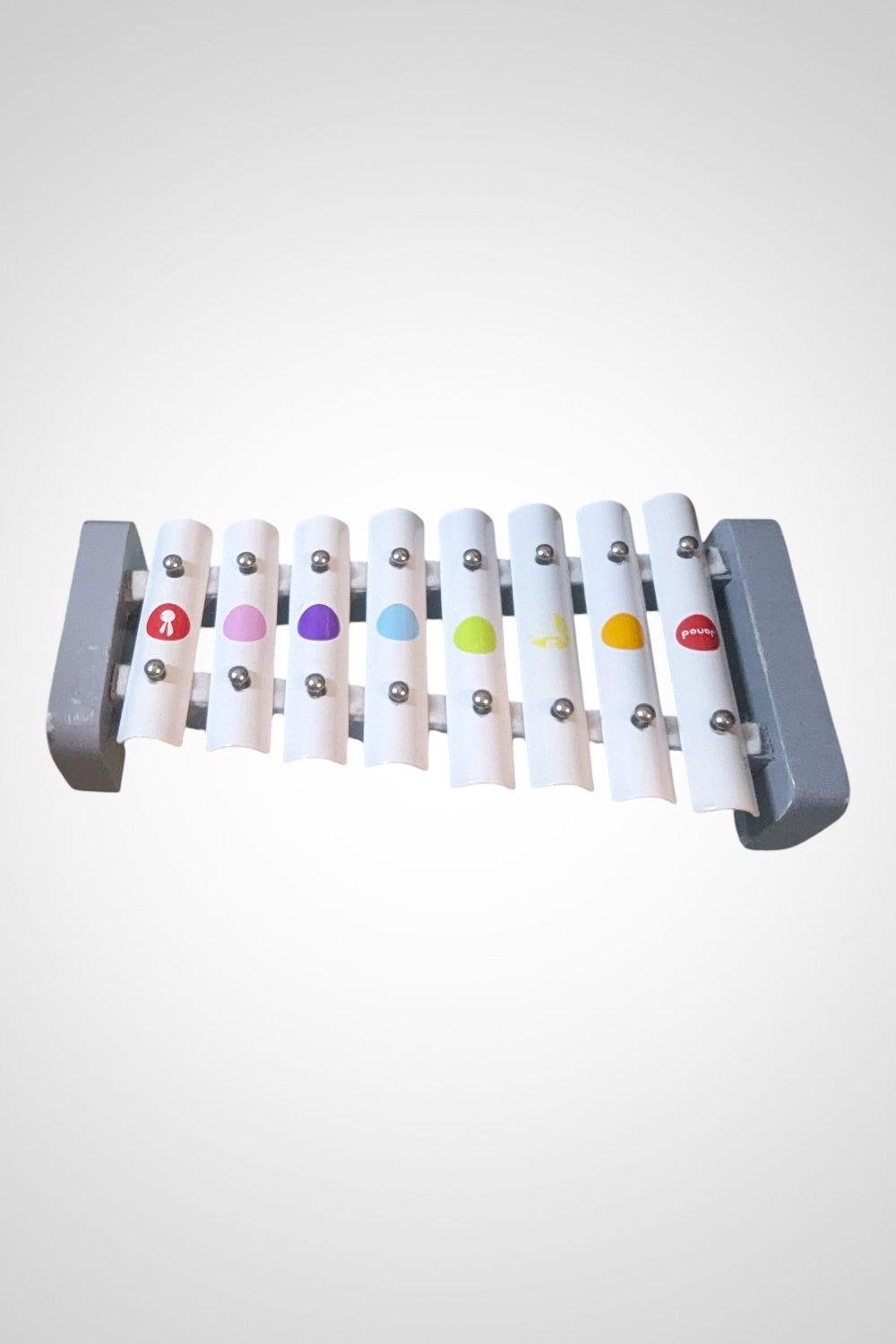 Xylophone Janod blanc et multicolore en bois bon état