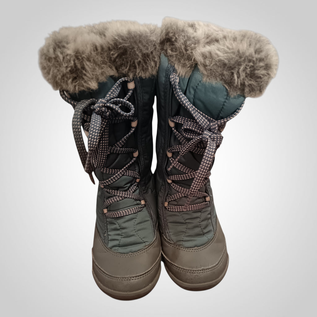 Bottes fourrées Quechua pointure 32 bleu gris après ski neige mixte
