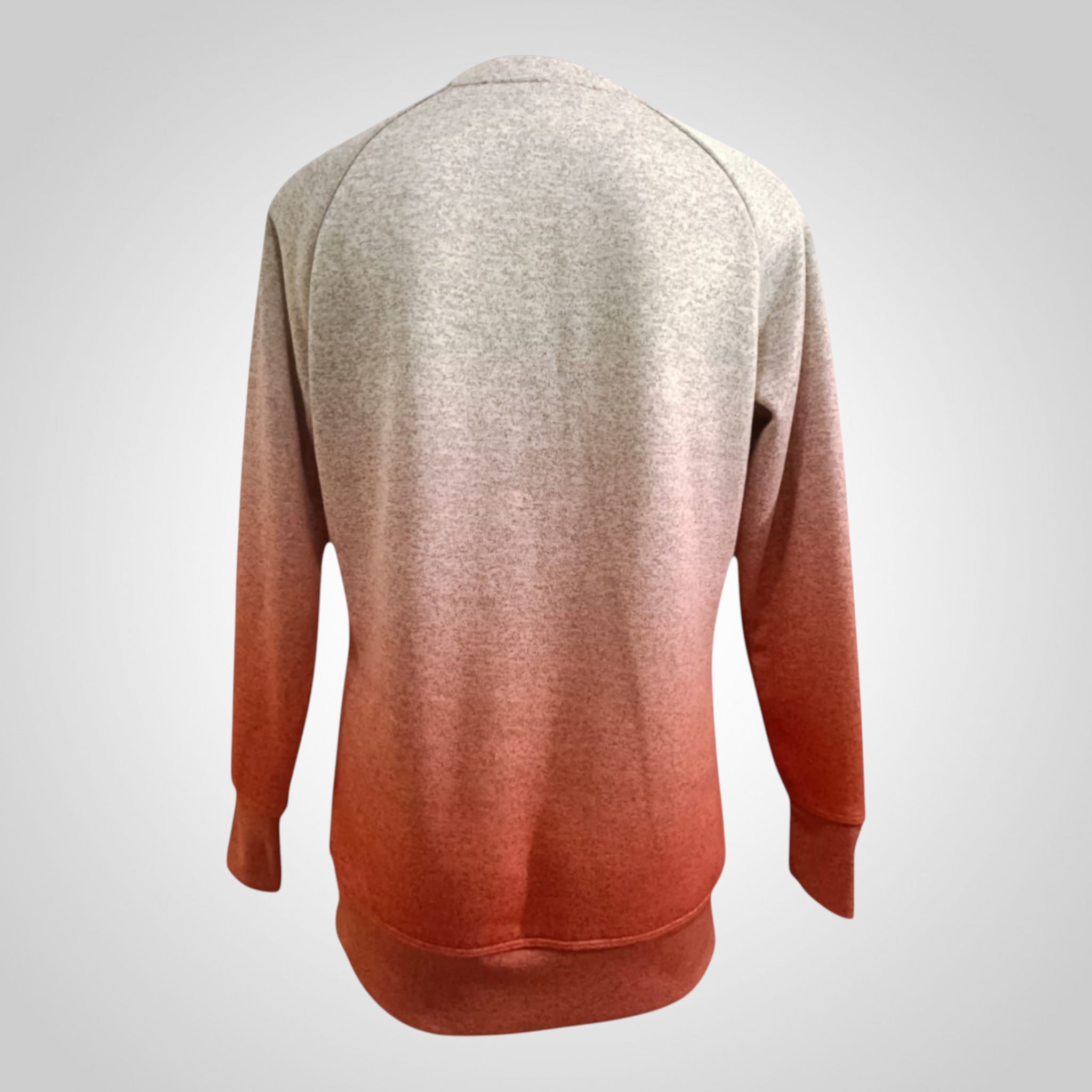 Pull femme Decathlon dégradé gris et corail confortable taille L