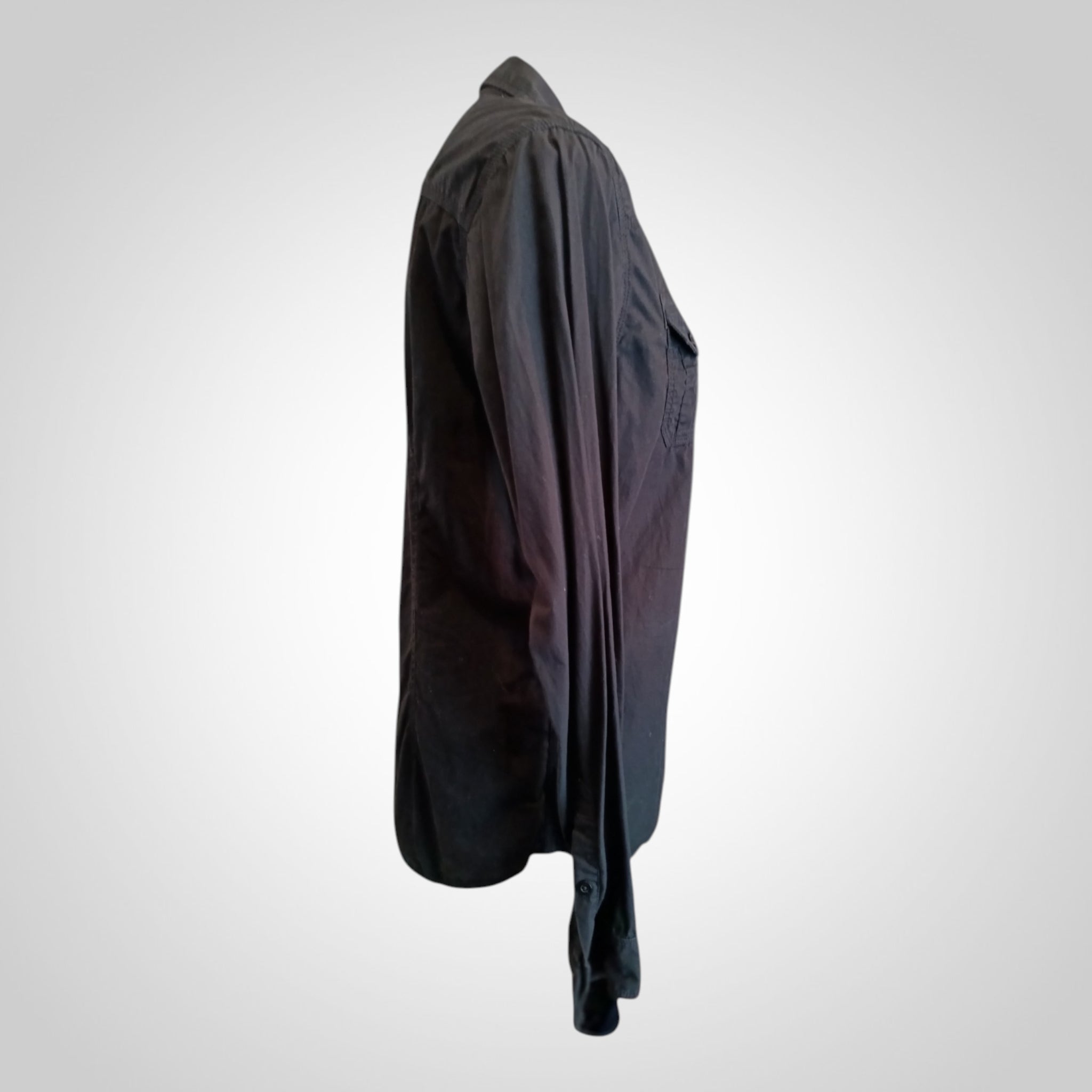 Chemise Kaporal Homme Taille L/XL Noire 100% Coton Manches Longues