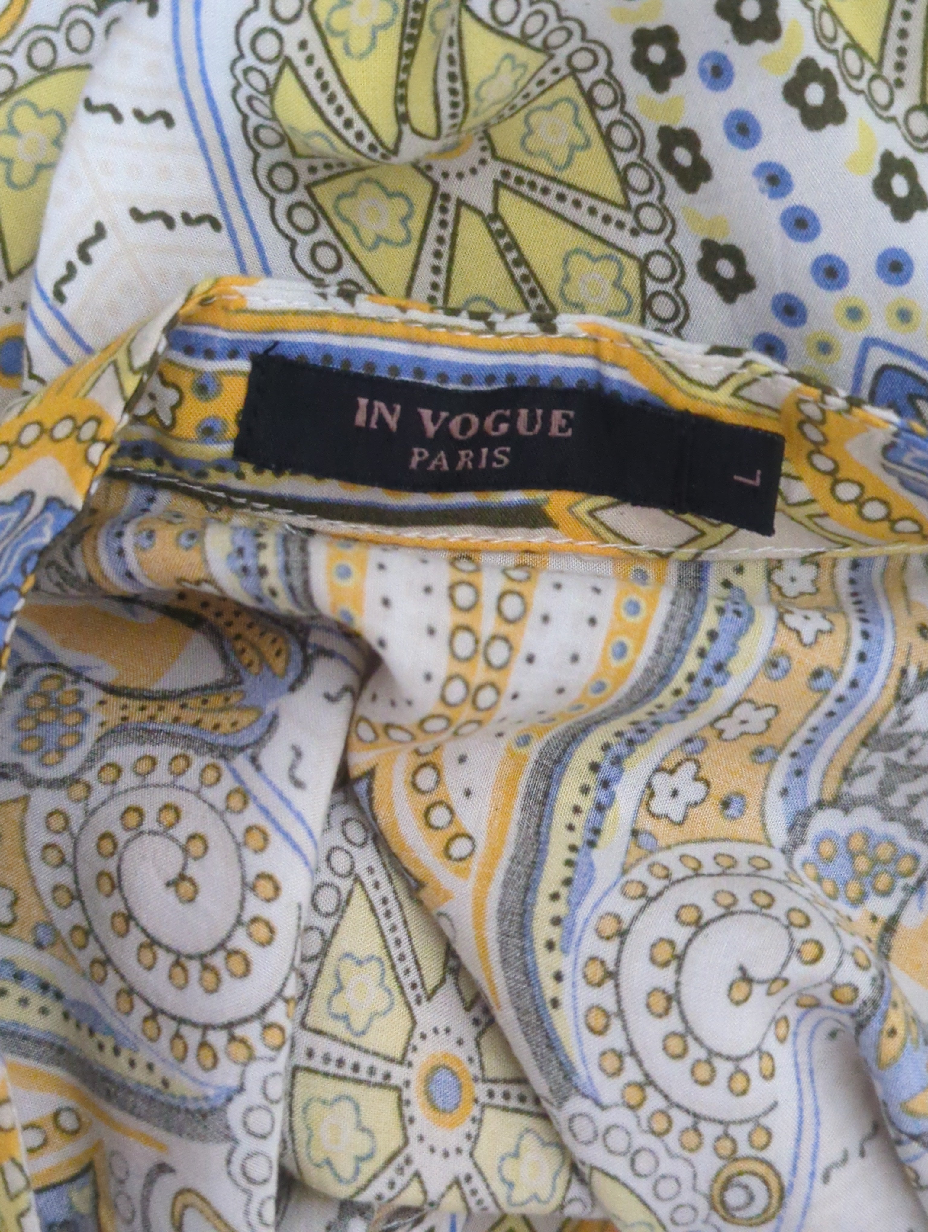 Robe In Vogue Taille L Jaune Imprimée Fluide Été
