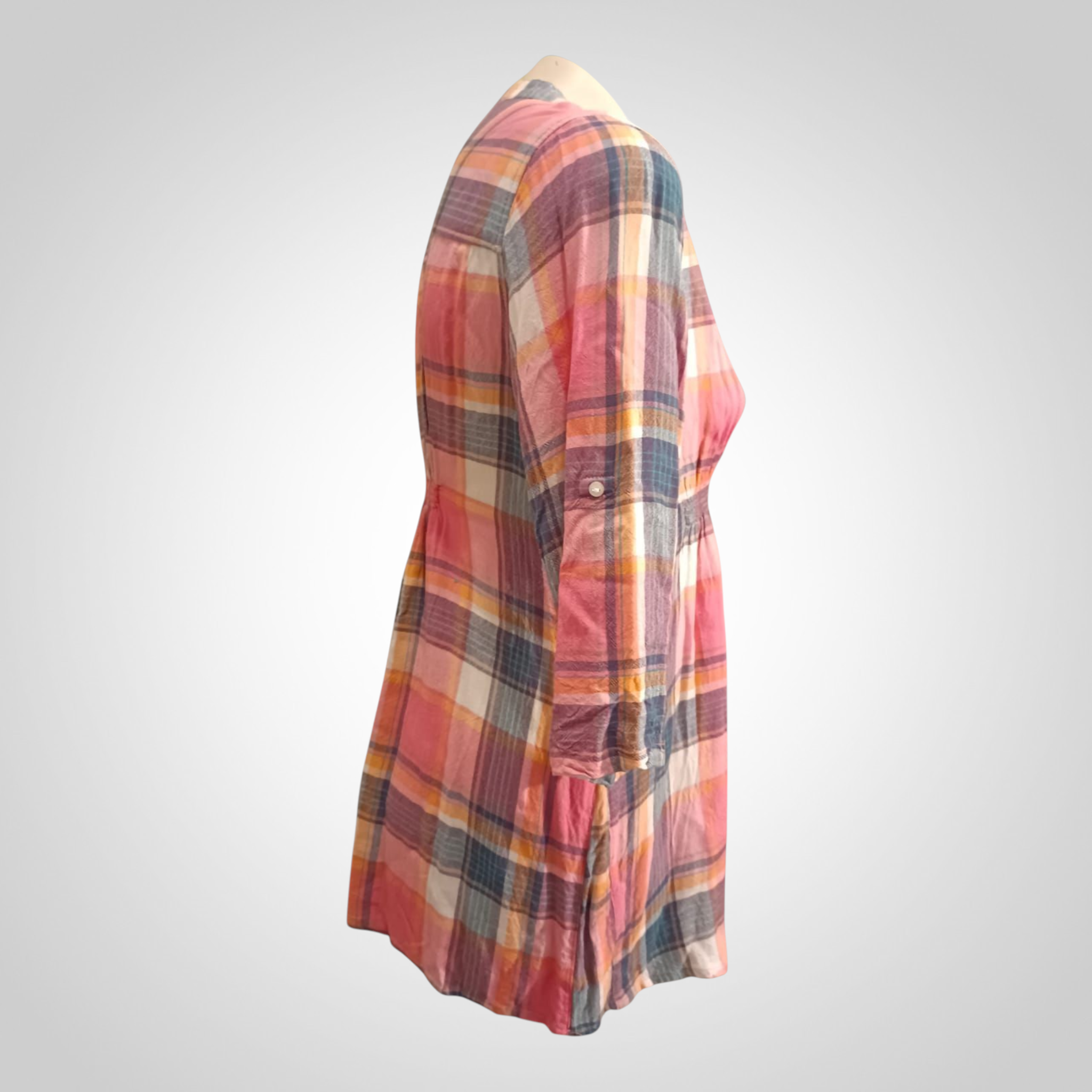 Tunique de grossesse Taille 42 Carreaux Rose Bleu Confort