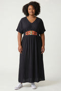 Robe femme Shein longue noire brodée élégante taille L