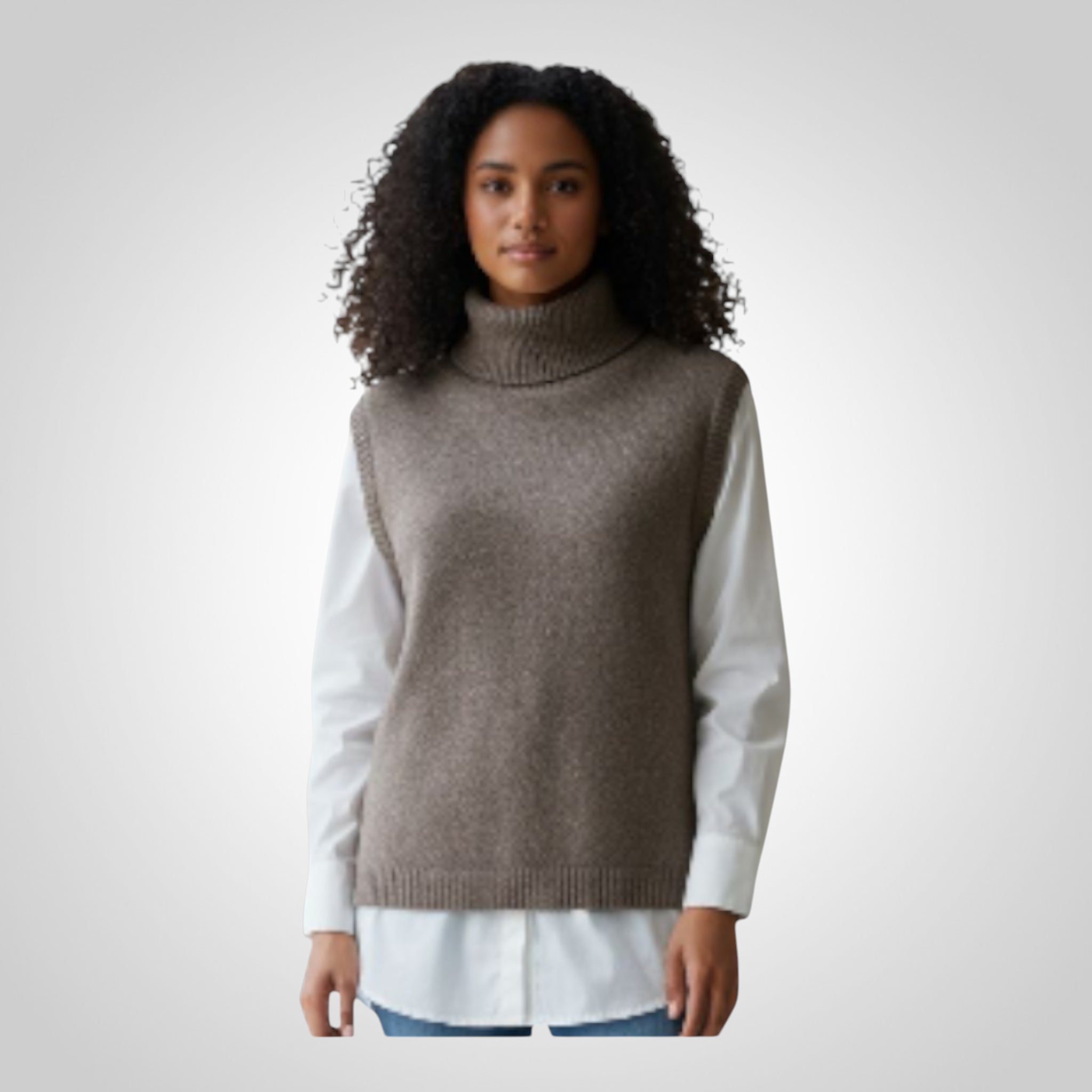 Pull femme Tex effet 2-en-1 chemise blanche intégrée taille L