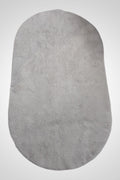 Grand tapis ovale beige fausse fourrure 155 x 90 cm très bon état