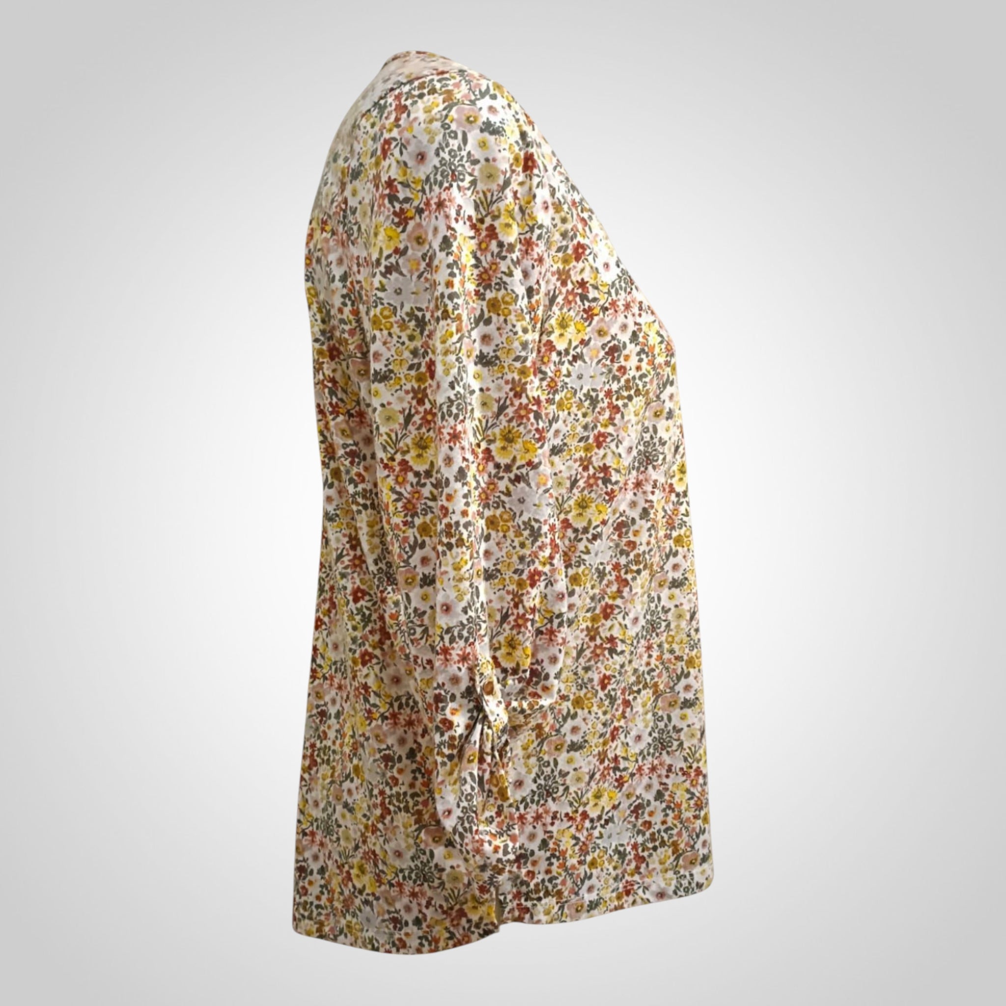 Blouse femme Gémo fleurie manches 3/4 coupe fluide taille XL
