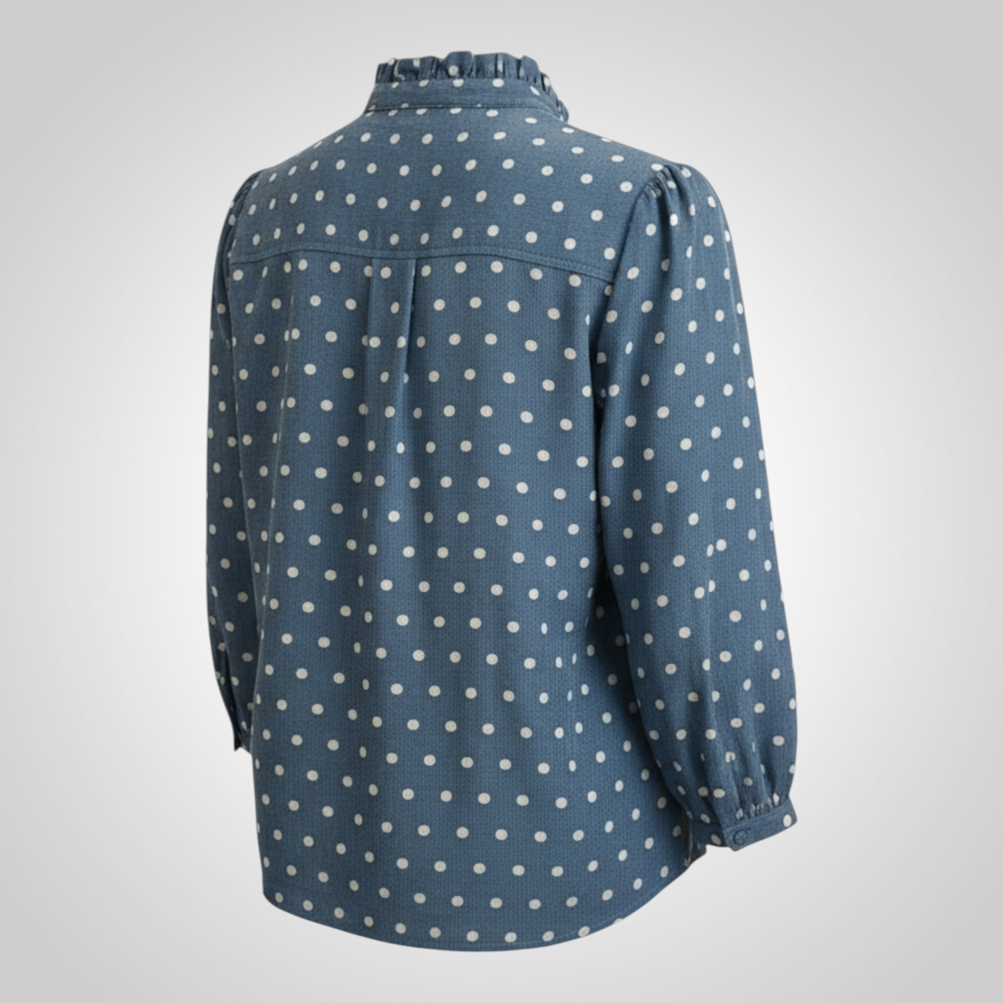Chemise Simplee S Bleue à Pois Blancs Chic