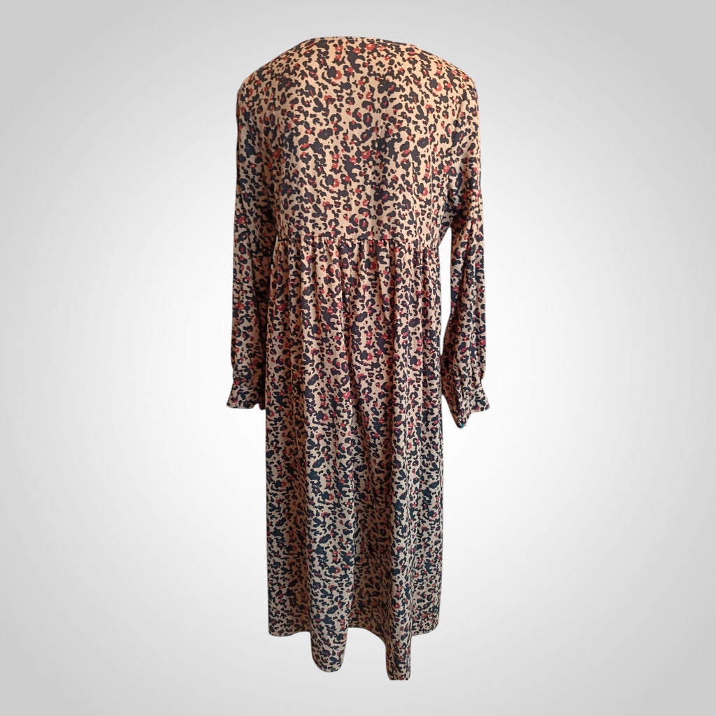 Robe Maternité Shein Taille L Imprimé Léopard Fluide Confortable