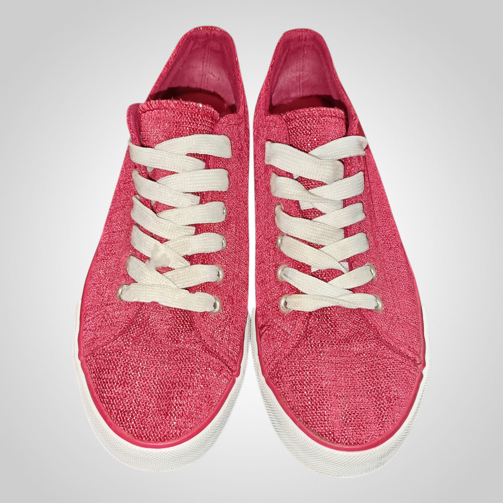 Chaussures femme Gémo à lacets bordeaux argentés élégantes pointure 39