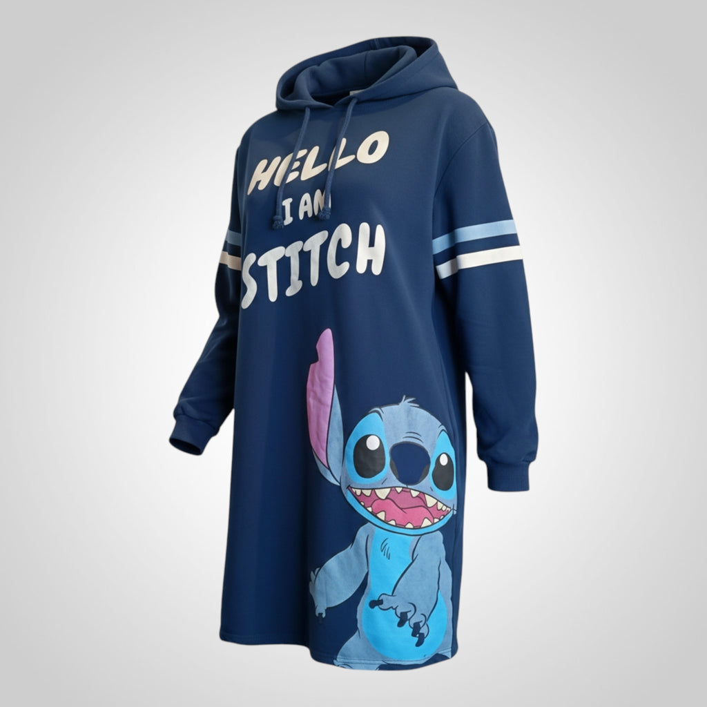 Robe Pull Disney Stitch Taille XXL Bleu Marine Oversize
