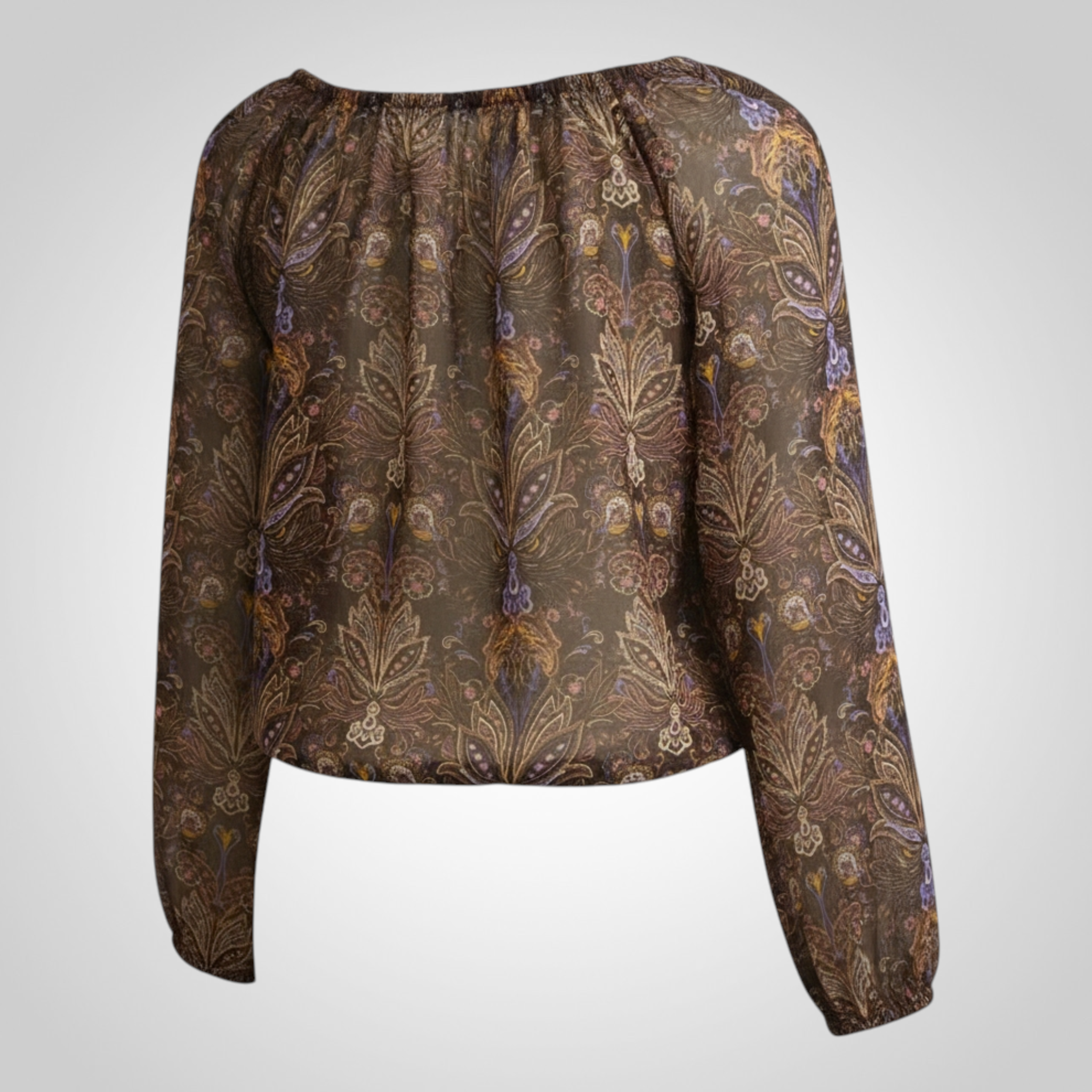 Blouse Mosquitos Taille 40 Marron Imprimé Bohème